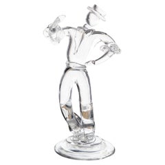 Sculpture italienne du 20ème siècle en verre de Murano transparent, d'Archimede Seguso