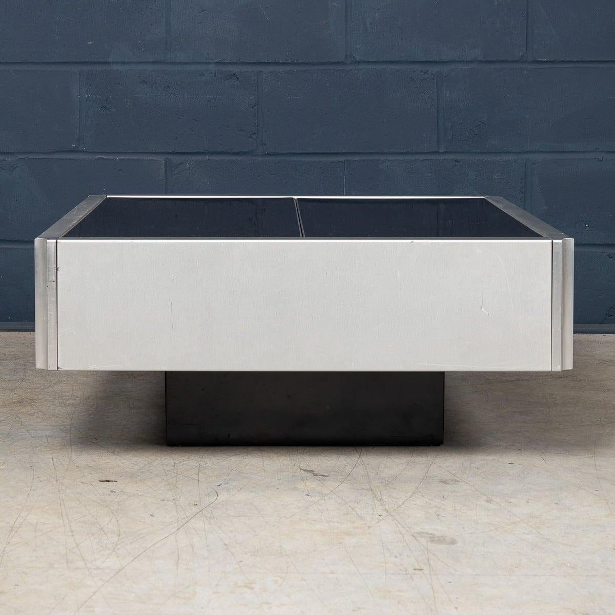 20th Century 20thC Italian Coffee Table With Hidden Bar, In The Style Of Willy Rizzo c.1970 For Sale