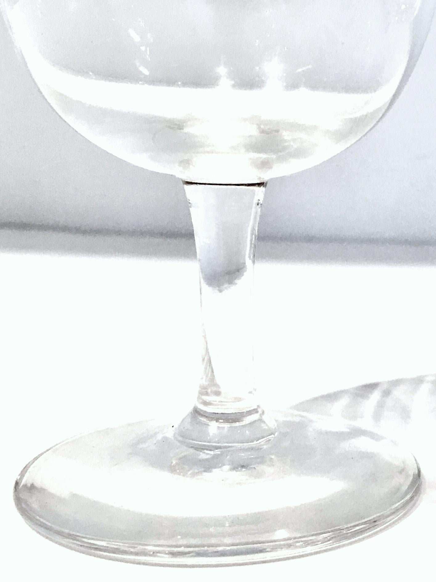 20th Century Italian Crystal and 22-Karat Gold Rim Stem Glasses, S/12 5
