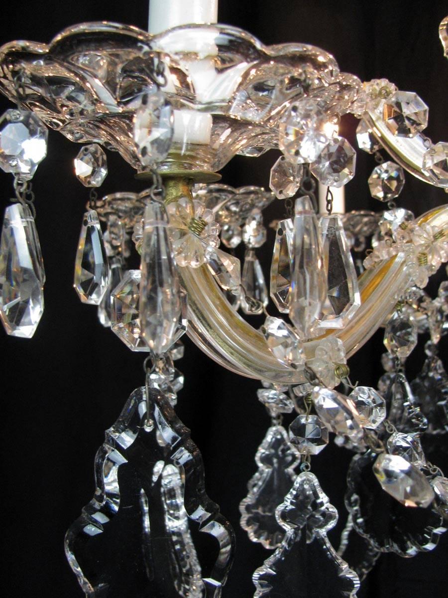 20th Century Italian Crystal Chandelier Maria Theresa Nine-light Pendant 6