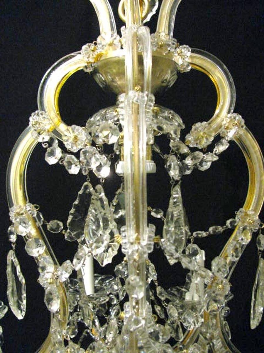 20th Century Italian Crystal Chandelier Maria Theresa Nine-light Pendant 7