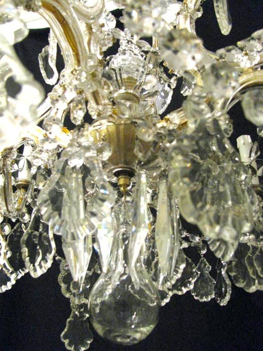 20th Century Italian Crystal Chandelier Maria Theresa Nine-light Pendant 8