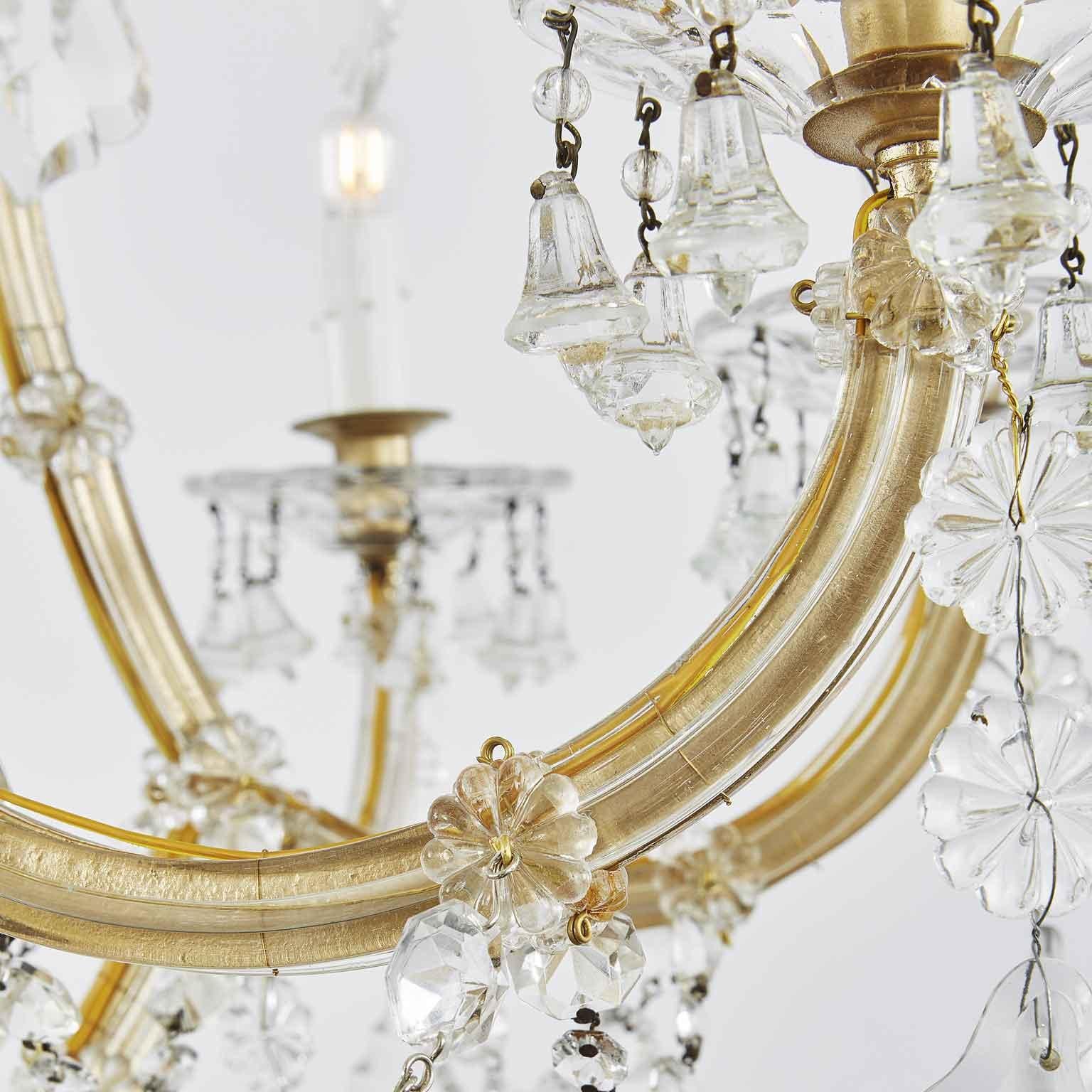 20th Century Italian Crystal Chandelier Maria Theresa Style In Good Condition In Milan, IT