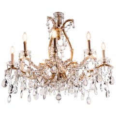 20th Century Italian Crystal Chandelier Maria Theresa Ten-Light Pendant