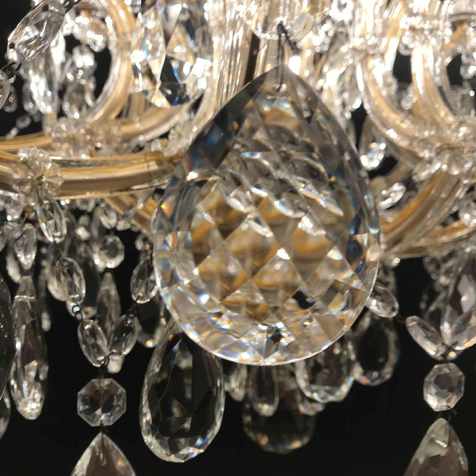 20th Century Italian Crystal Chandelier Maria Therese Twenty One-Light Two-Tier 10