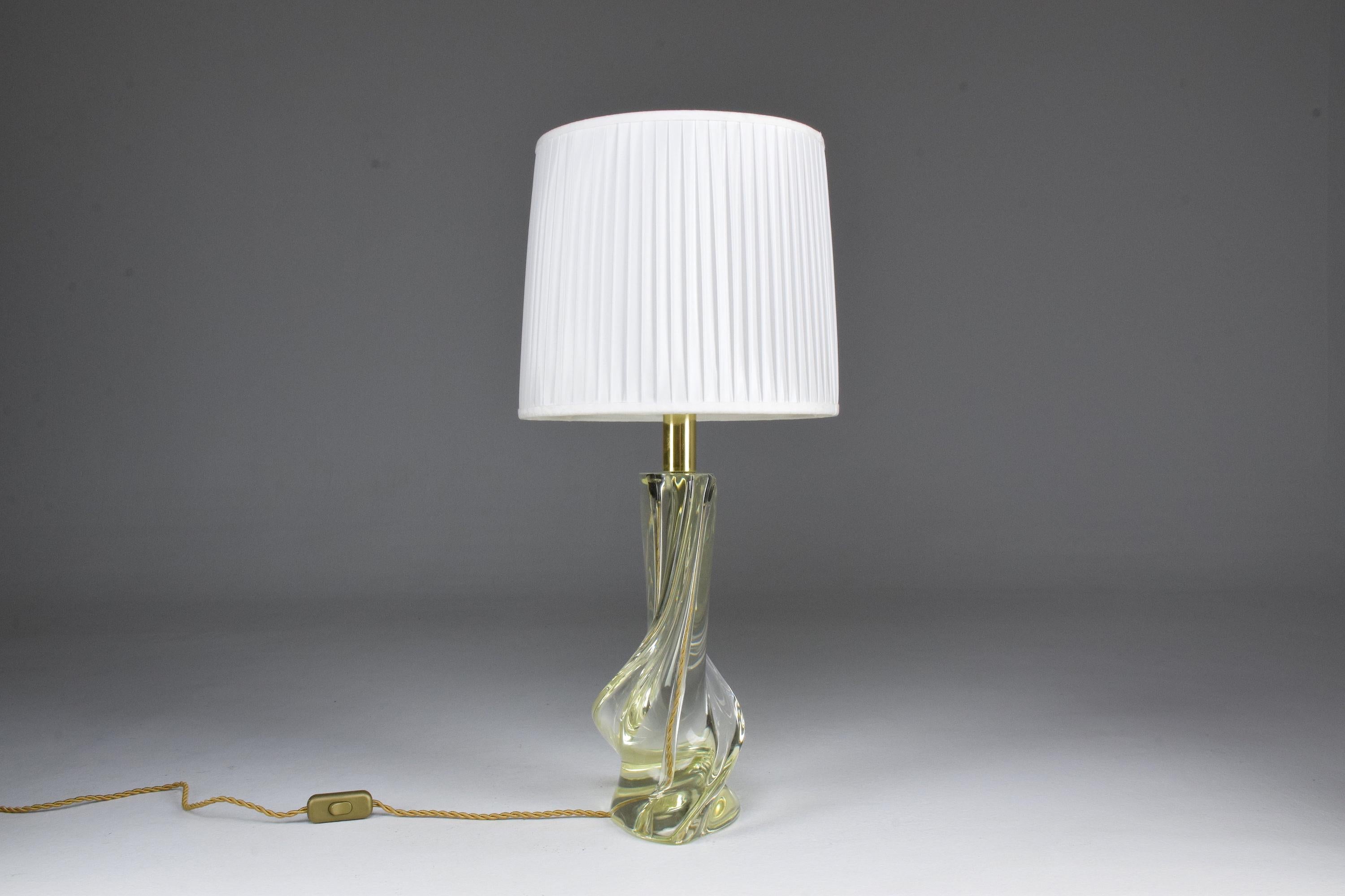 20th Century Italian Crystal Table Lamp, 1960s 1