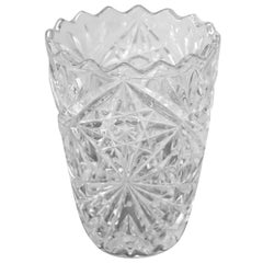 20th Century Italian Crystal Vase, 1980s