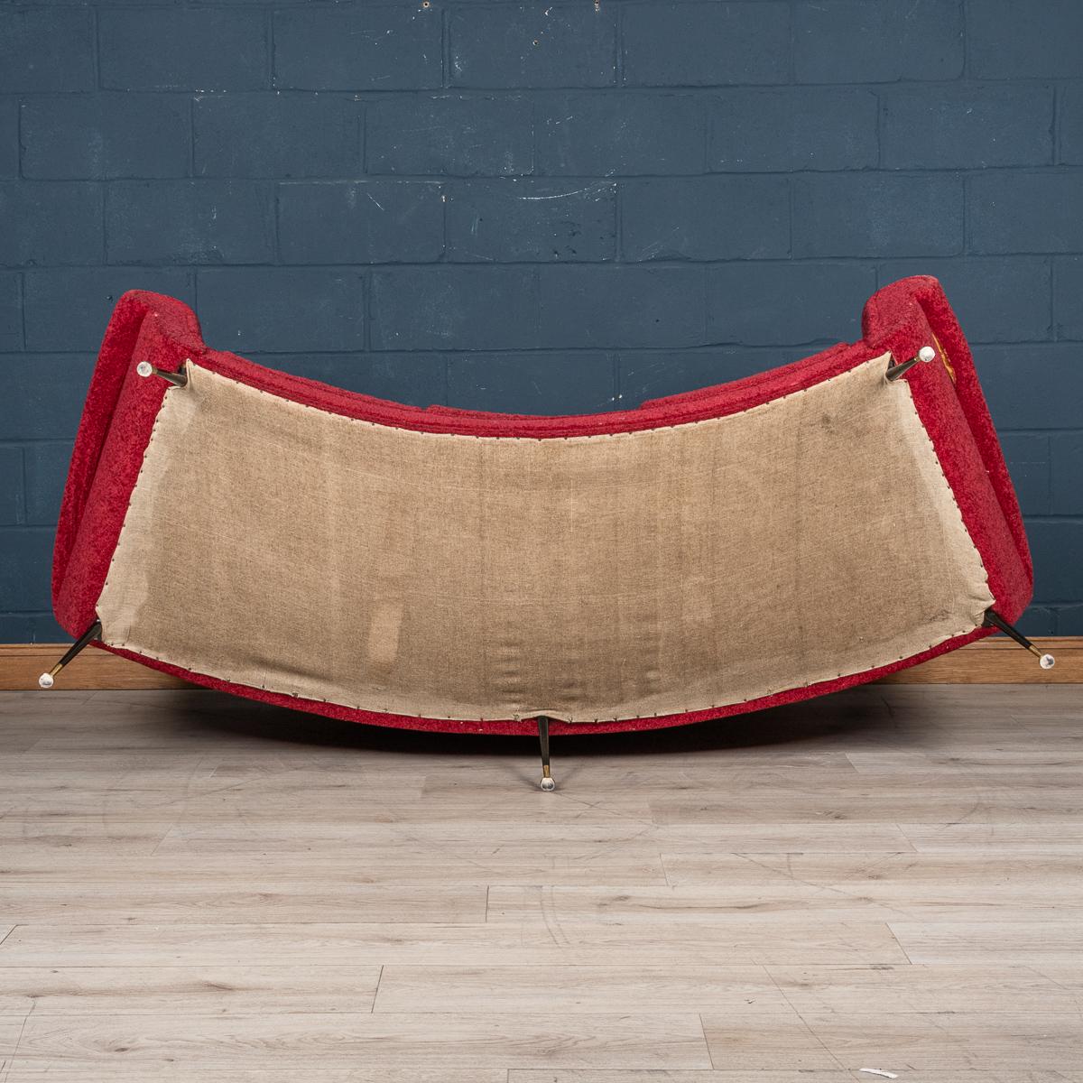 20th Century Italian Curved Sofa By Gigi Radice For Minotti, c.1960 For Sale 2