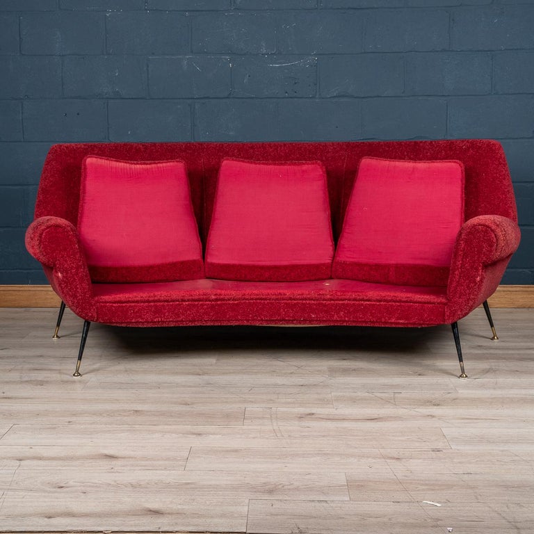 Divano curvo del XX secolo di Gigi Radice per Minotti, in