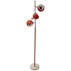 20th Century Italian Design Aluminium and Chromed Metal Floor Lamp, 1960s