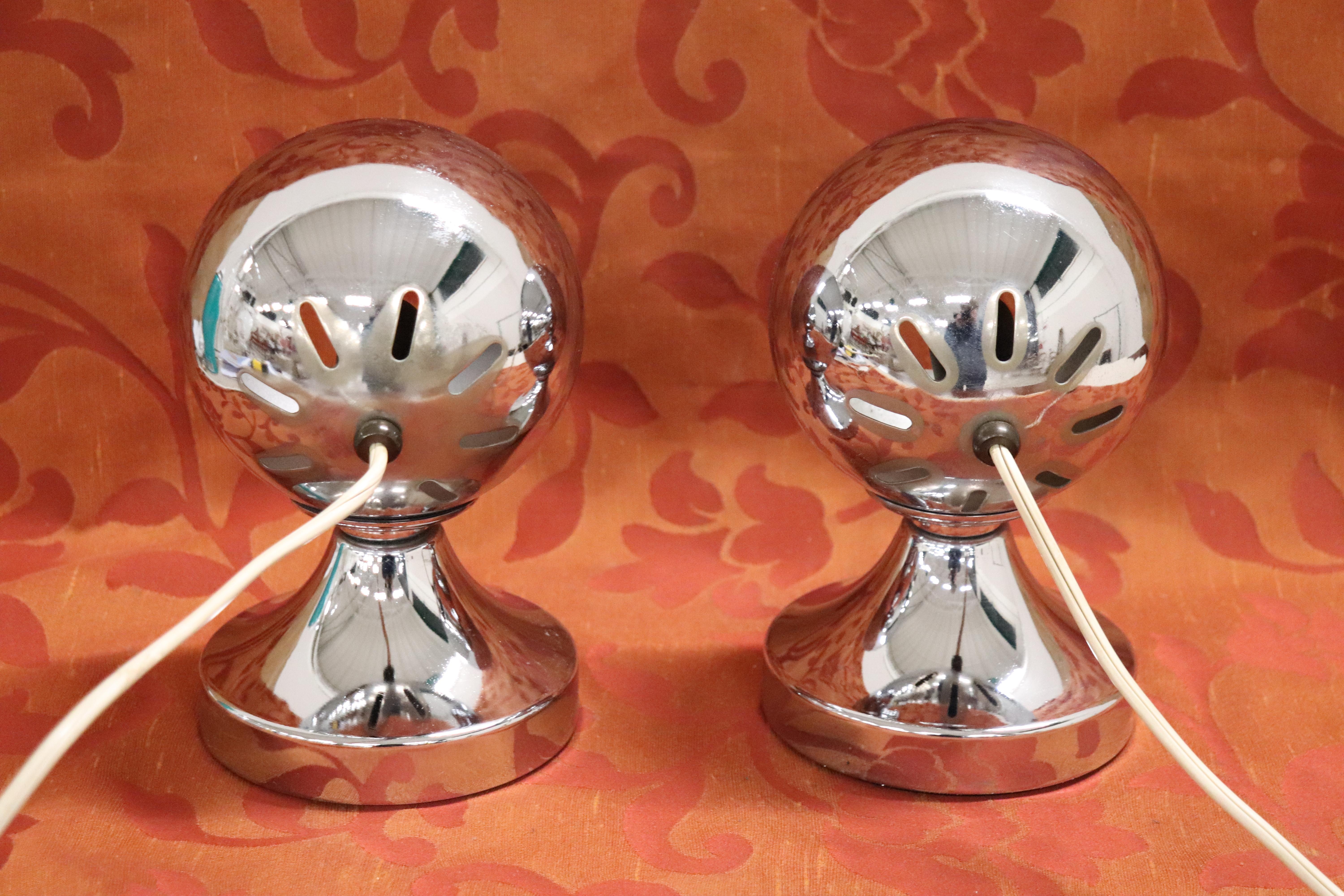 20th Century Italian Design Aluminium Pair of Table Lamp (Ende des 20. Jahrhunderts)