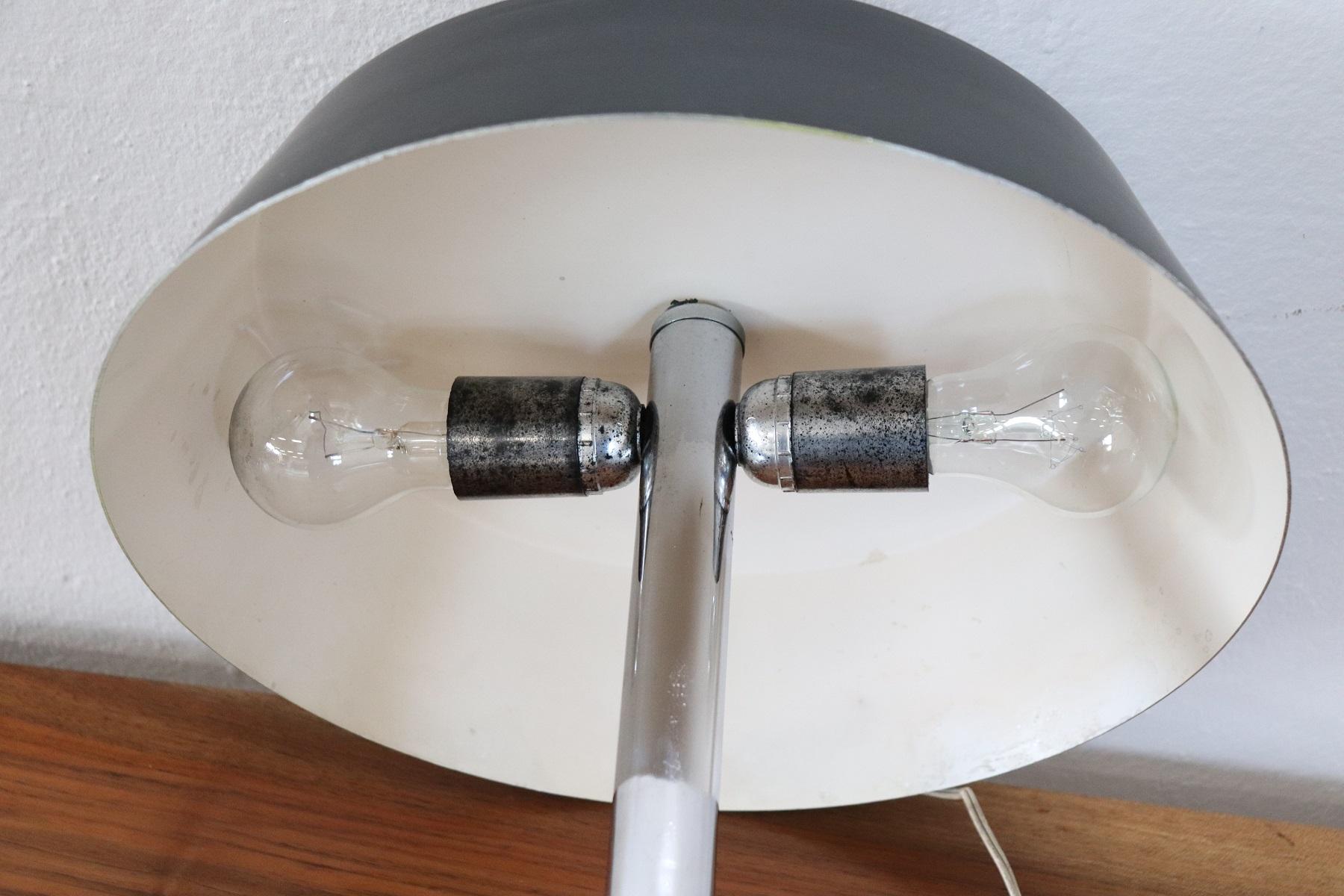 20th Century Italian Design Aluminium Table Lamp, 1960s 1