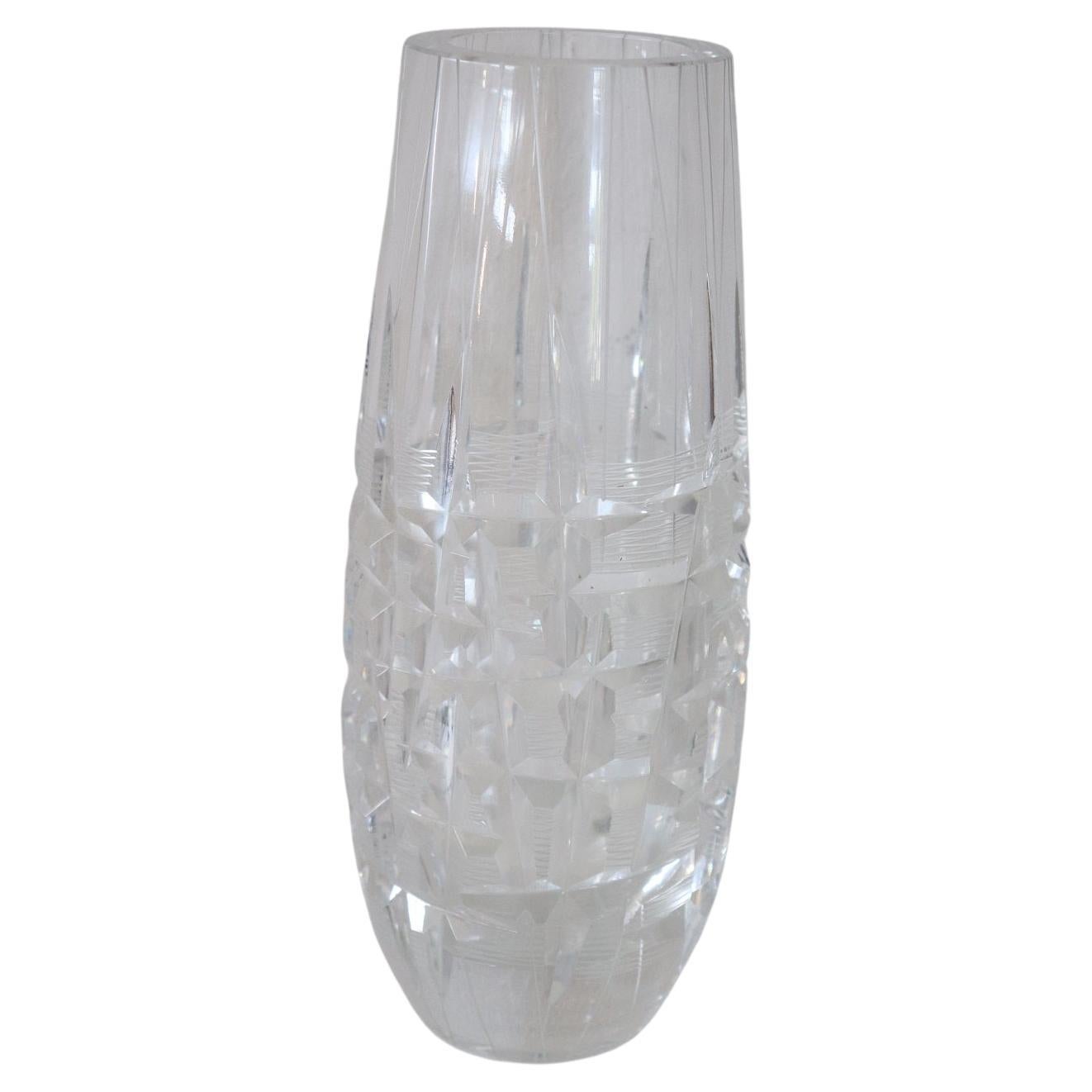 Vase en verre d'art italien de design du XXe siècle, années 1970