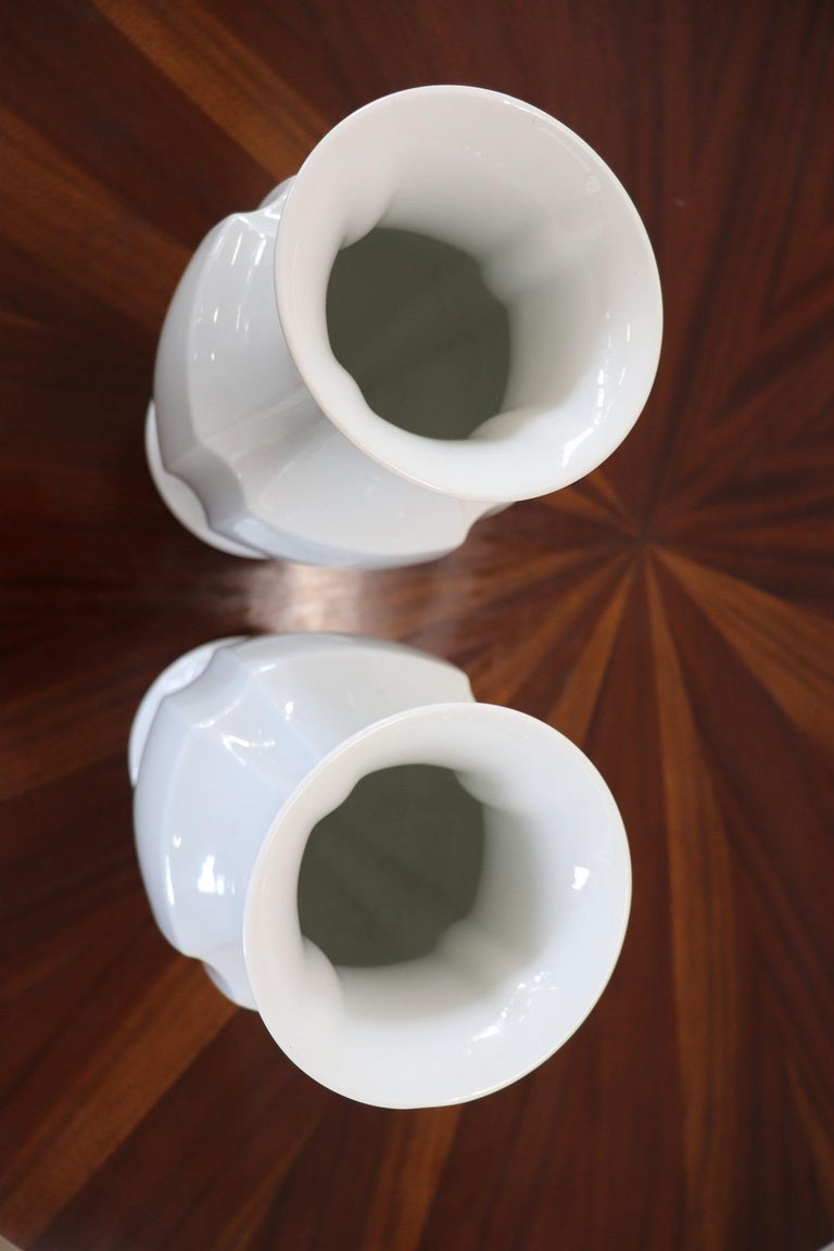 20th Century German Design Bavaria Pair of Vase in White Porcelain For ...