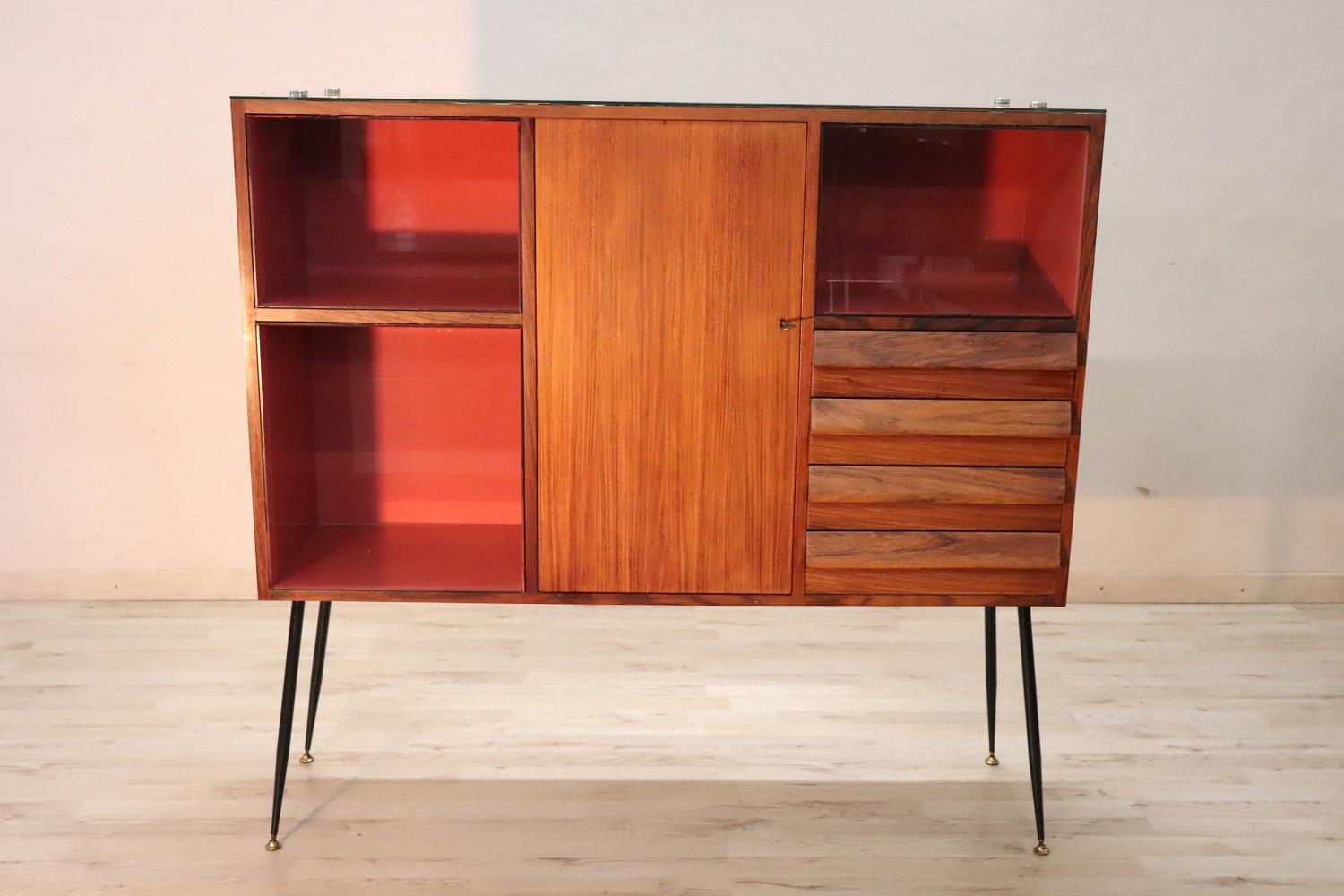 20th Century Italian Design Central Bar Cabinet, 1950s / 1960s For Sale 1