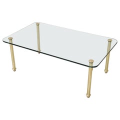 Table de canapé ou table basse en cristal de conception italienne du XXe siècle, années 1980