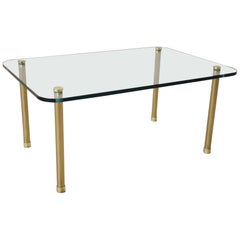 Used 20th Century Italian Design Crystal Sofa Table or Coffee Table, 1980s
