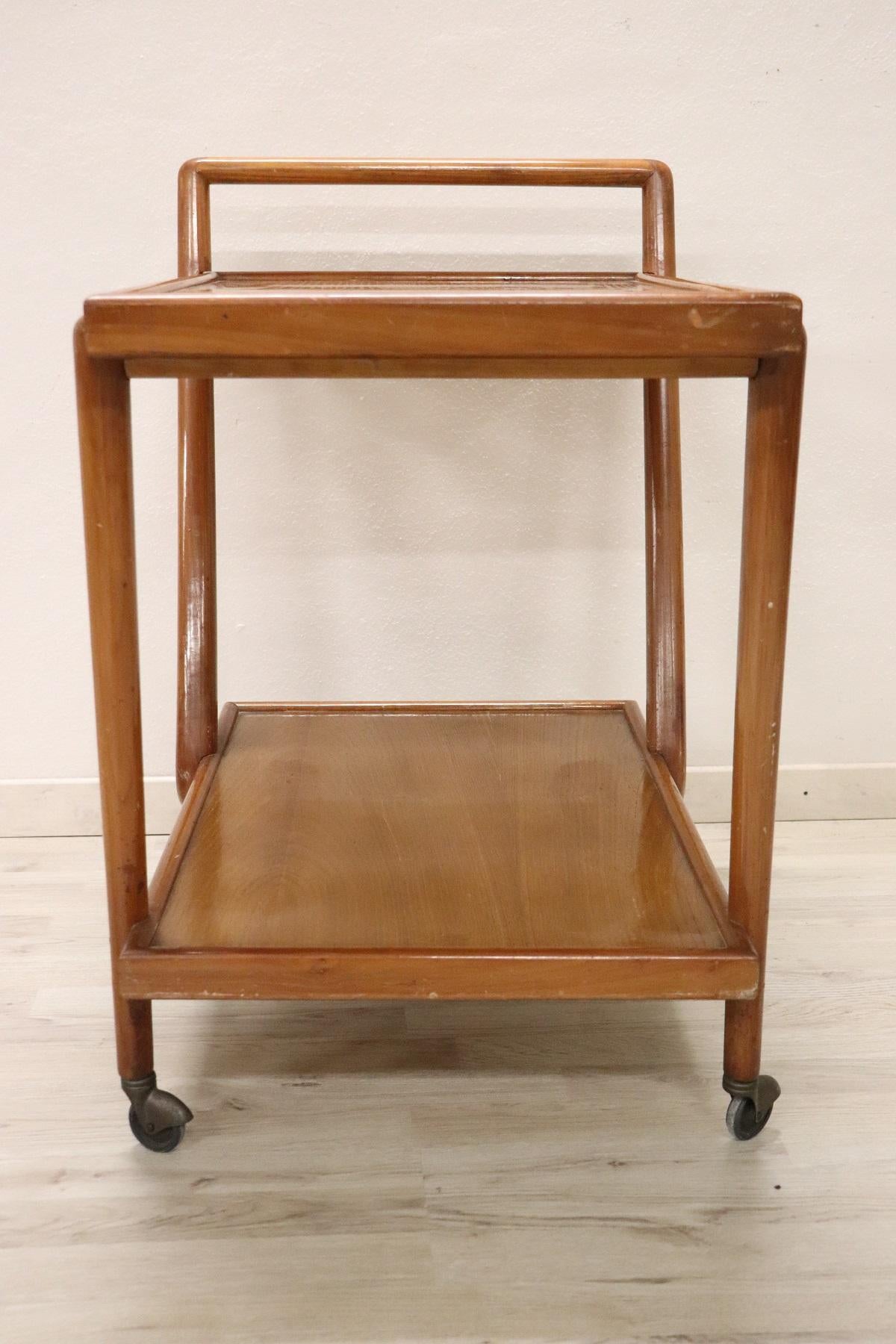 Mid-20th Century 20th Century Italian Design Drinks Trolley or Bar Cart by Paolo Buffa, 1940s