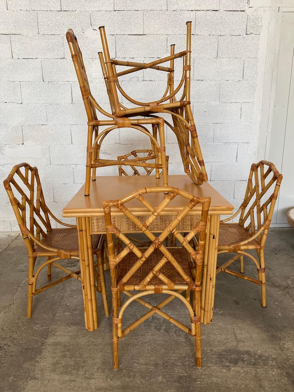 20th Century Italian Design  Set of 6 Dal Vera Chairs 1970 In Good Condition In Saint Rémy de Provence, FR