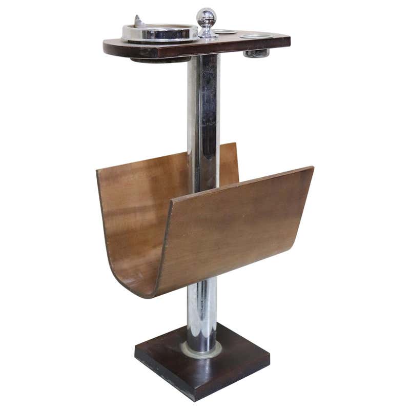 20th Century Italian Design Magazine Rack with Ashtray, 1970s at 1stDibs