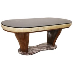 20th Century Italian Design Rare Oval Dining Table, Vittorio Dassi, 1950s