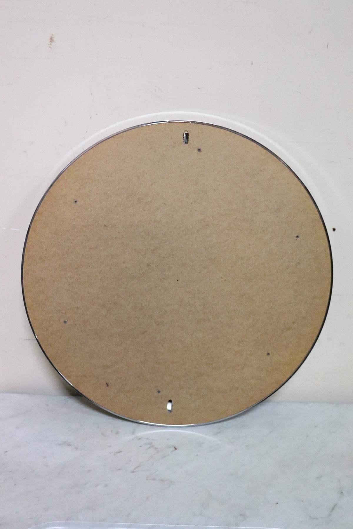 20th Century Italian Design Round Wall Mirror, 1960s 1