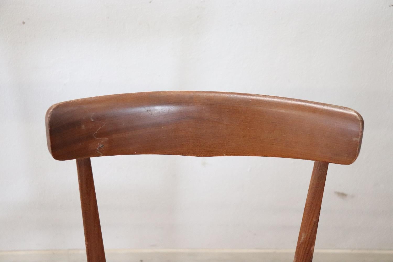 20th Century Italian Design Set of Four Chairs in Teak, Ico Parisi 1950s For Sale 5