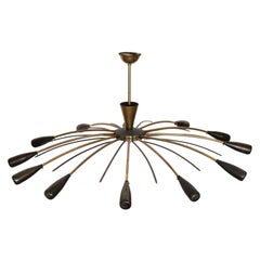 20th Century Italian Design Stilnovo Chandelier, 1950s