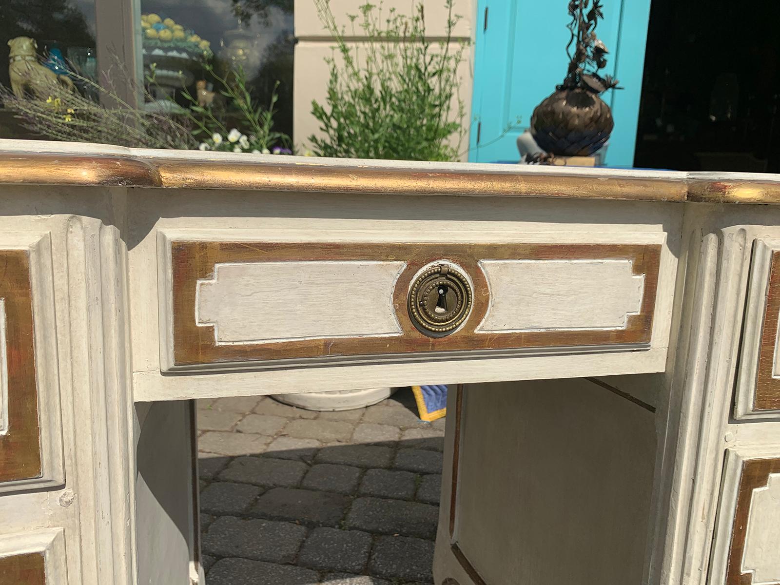 20th Century Italian Dressing Table/Desk, Painted White & Gold 9