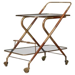 Vintage 20th Century Italian Drinks Trolley Attributable To Cesare Lacca, c.1950