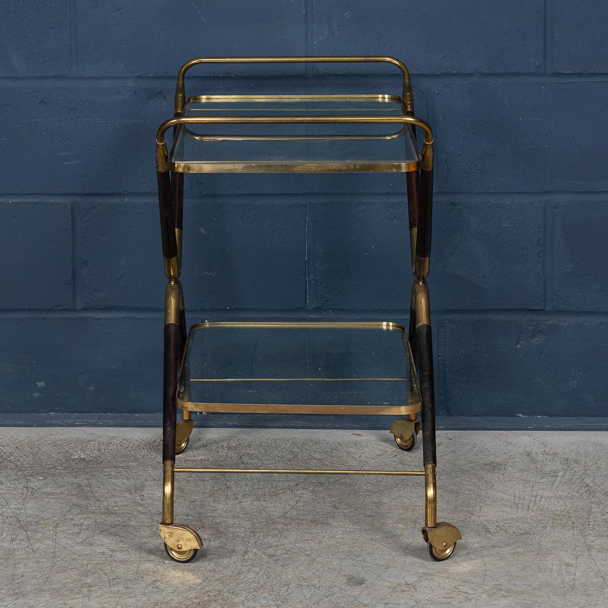 20th Century Italian Drinks Trolley In The Manner Of Cesare Lacca c.1960 For Sale 1
