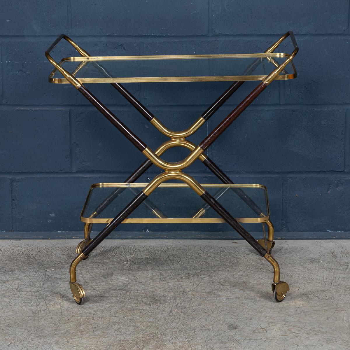 20th Century Italian Drinks Trolley In The Manner Of Cesare Lacca c.1960 For Sale 2