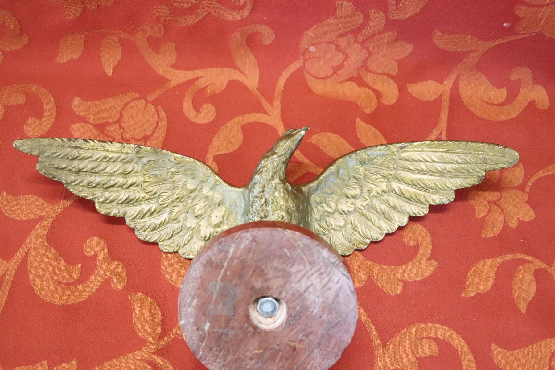 20th Century Italian Eagle in Bronze on a Marble Base, 1940s 1