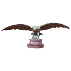 20th Century Italian Eagle in Bronze on a Marble Base, 1940s