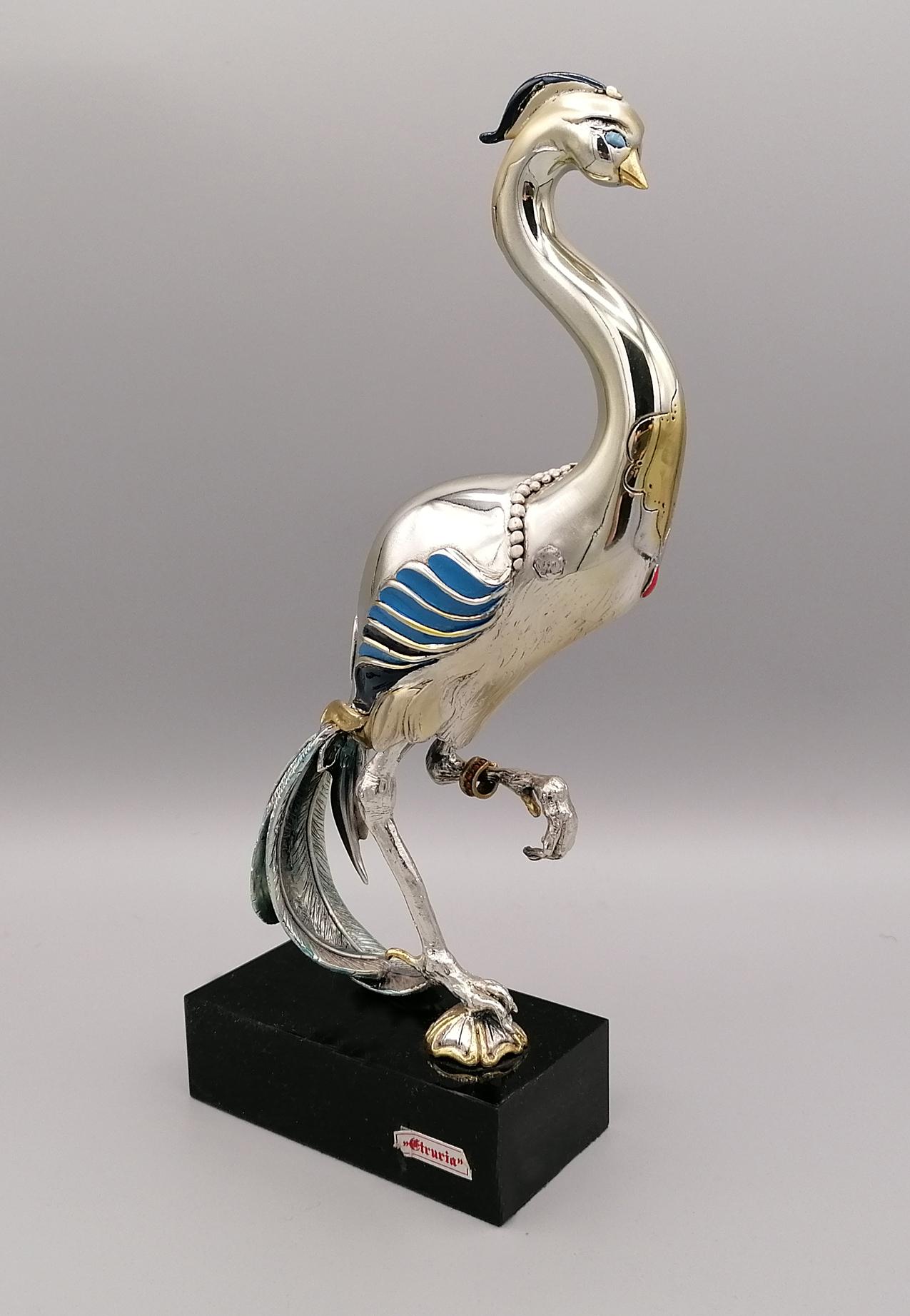 Other 20th Century Italian Enameled Phoenix Sculpture For Sale