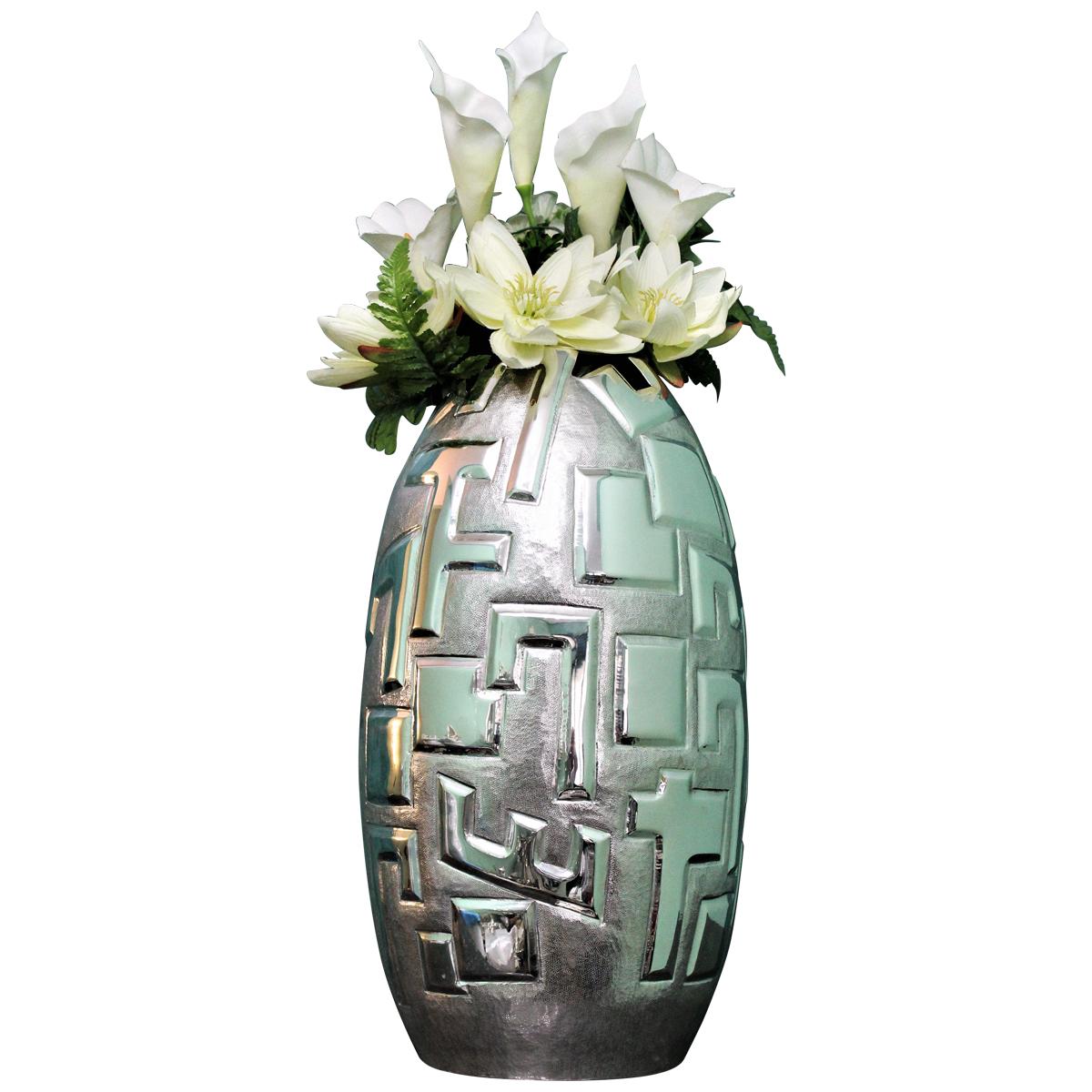 20th Century Italian Engraved Silver Futurist Flower Vase, 1930s For Sale