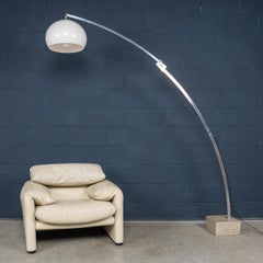 20th Century Italian Extendable Arc Floor Lamp c.1970