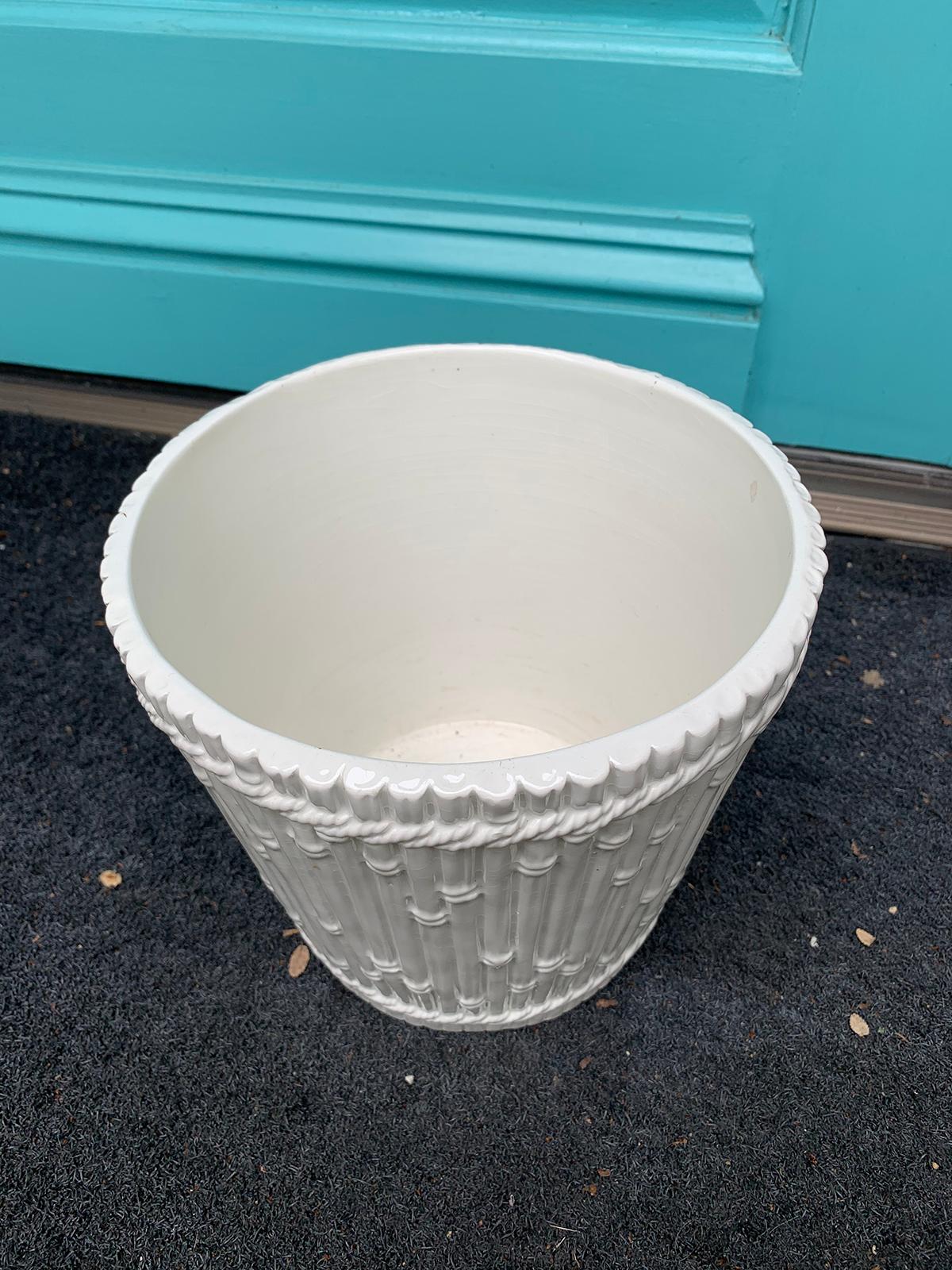 faux bamboo cachepot