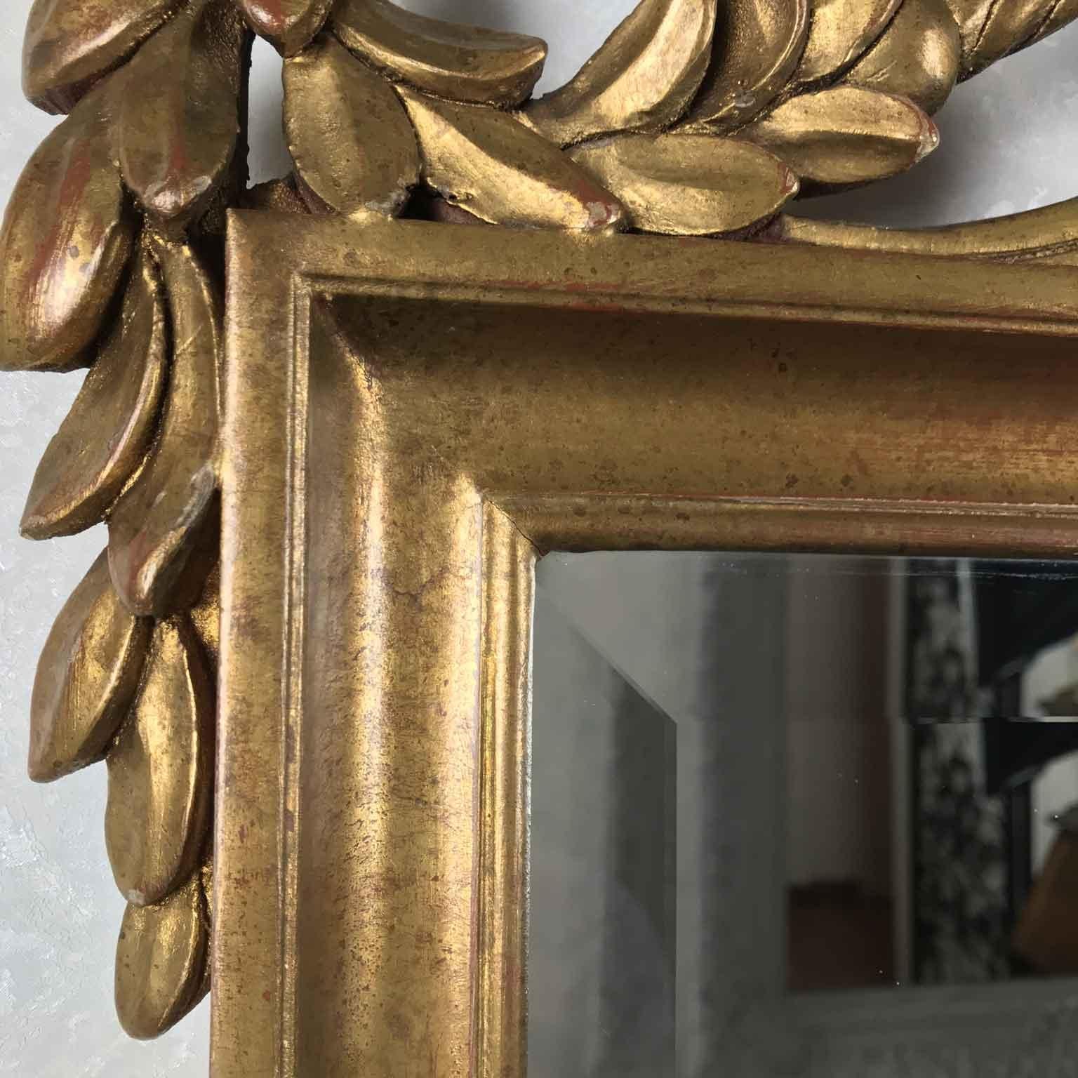 20ième siècle Miroir doré italien de style Empire florentin du XXe siècle par Chelini en vente