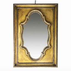 Miroir de couleur ocre Florentine italien du 20e siècle par Chelini