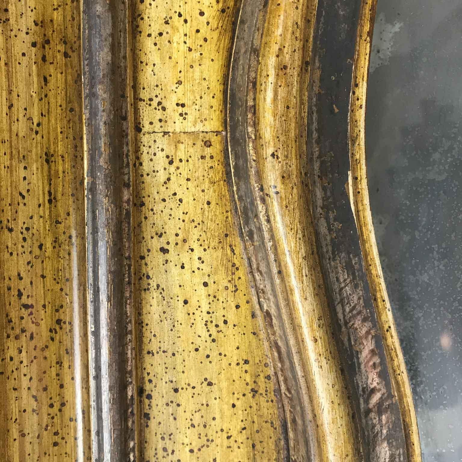 Specchio fiorentino color ocra del XX secolo di Chelini in vendita 3