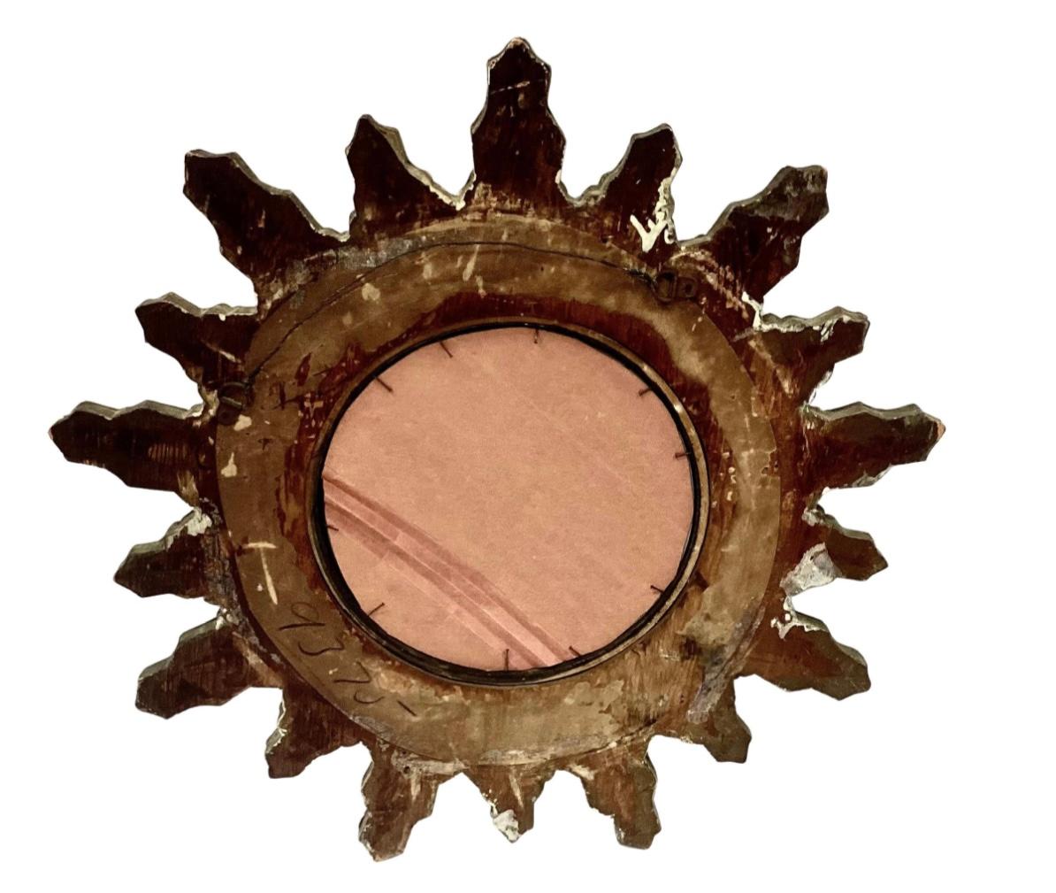 20th Century Italian Florentine Sunburst Mirror For Sale 1