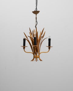 20th Century Italian Gilded Florentine Tole Wheat Sheaf Chandelier by Hans Kögl