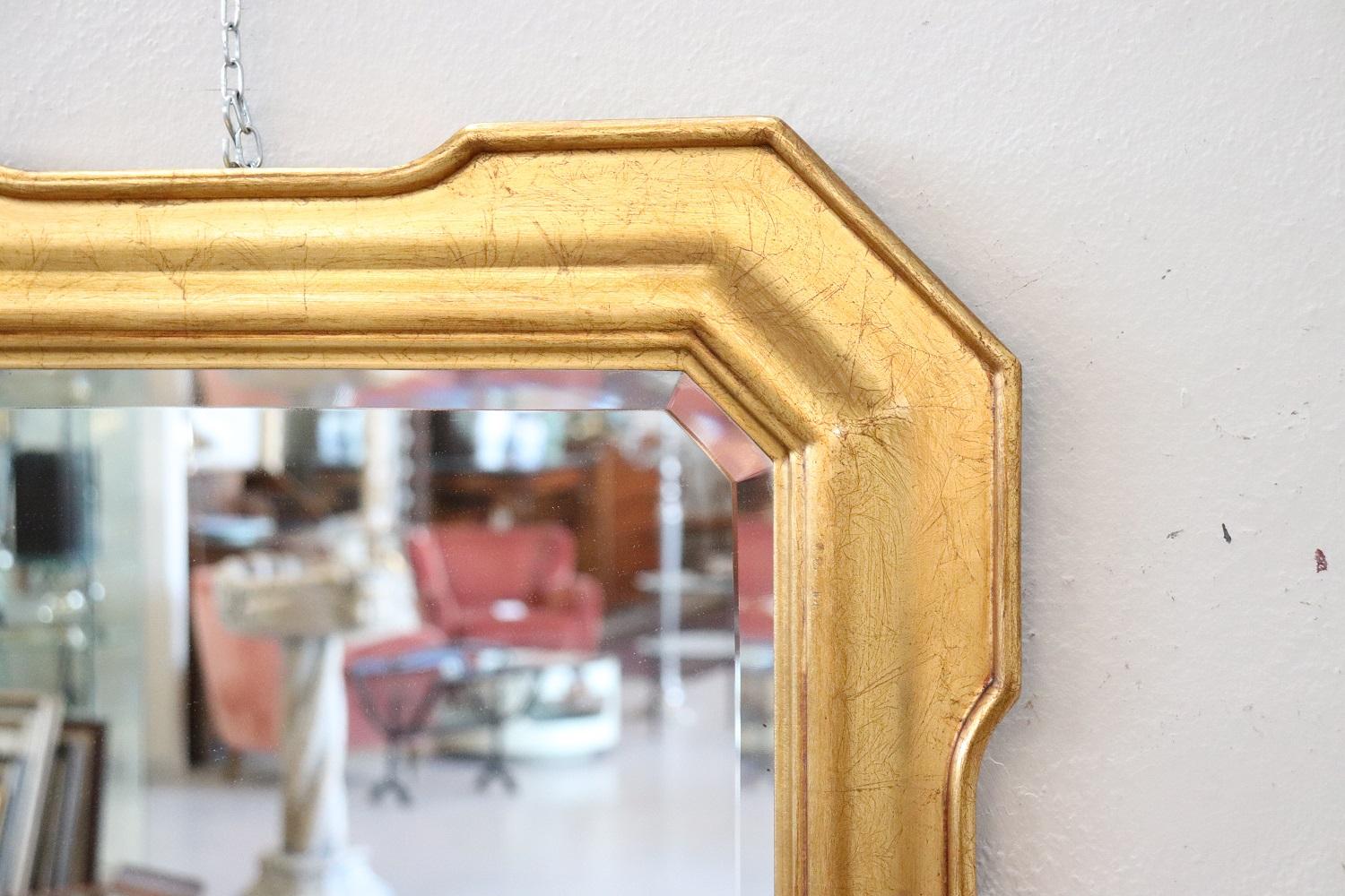 Late 20th Century 20th Century Italian Gilded Wall Mirror