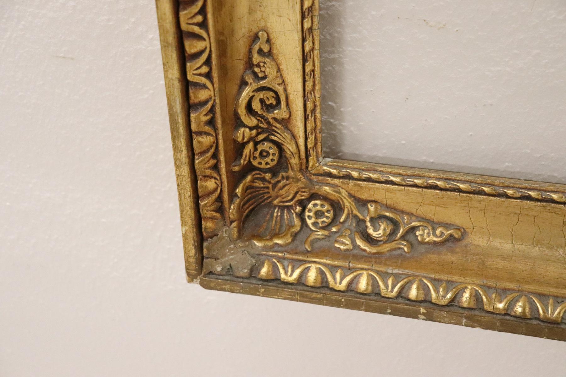 20th Century Italian Gilded Wood Frame In Excellent Condition In Casale Monferrato, IT