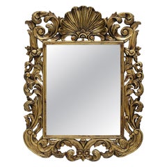 20th Century Italian Gilt Florentine Wall Mirror, Italy circa 1950