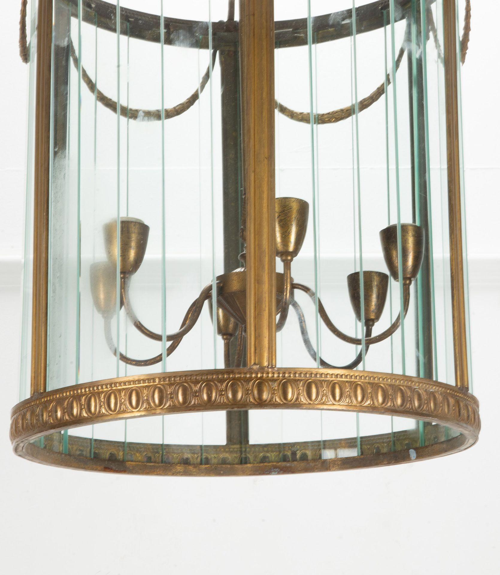 Country 20th Century Italian Gilt Metal Lantern For Sale