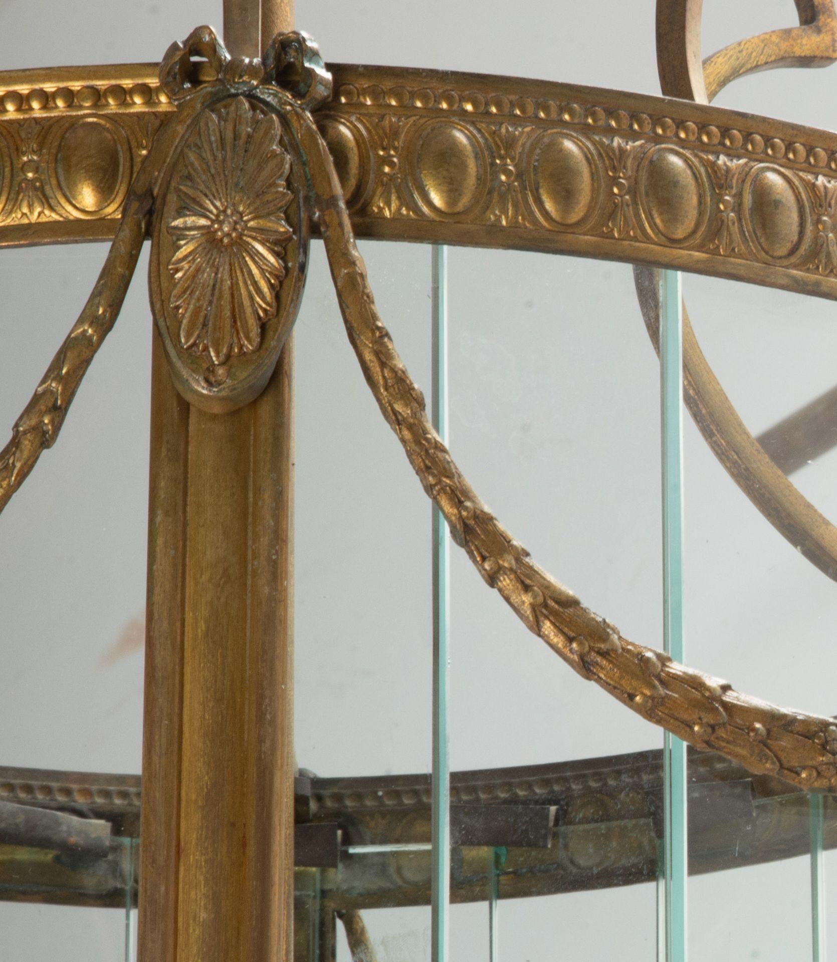 20th Century Italian Gilt Metal Lantern In Good Condition For Sale In Gloucestershire, GB