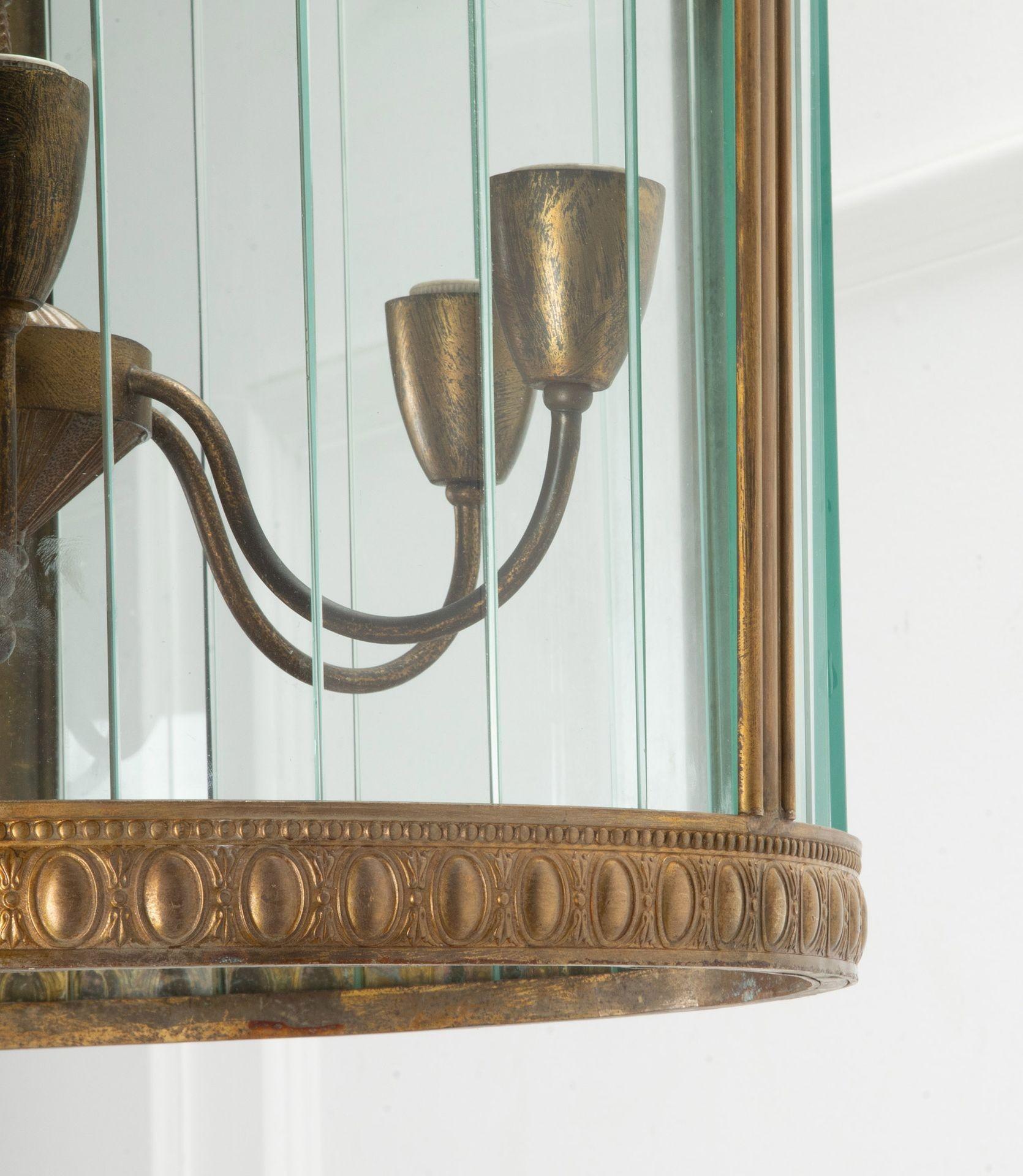 20th Century Italian Gilt Metal Lantern For Sale 1