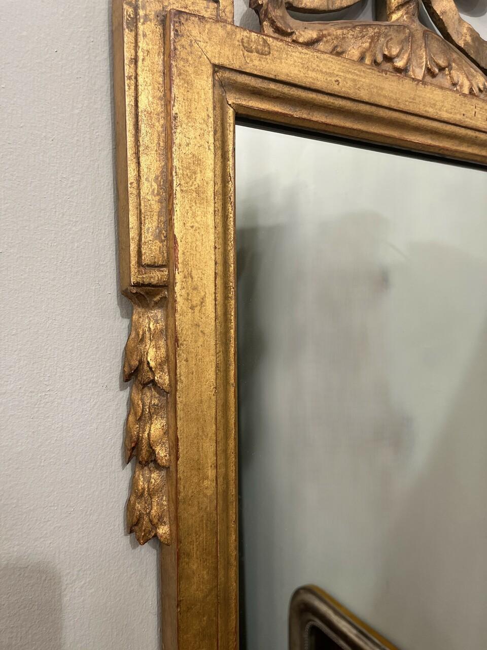 Italienischer Giltwood-Pier-Spiegel des 20. im Zustand „Gut“ im Angebot in Houston, TX
